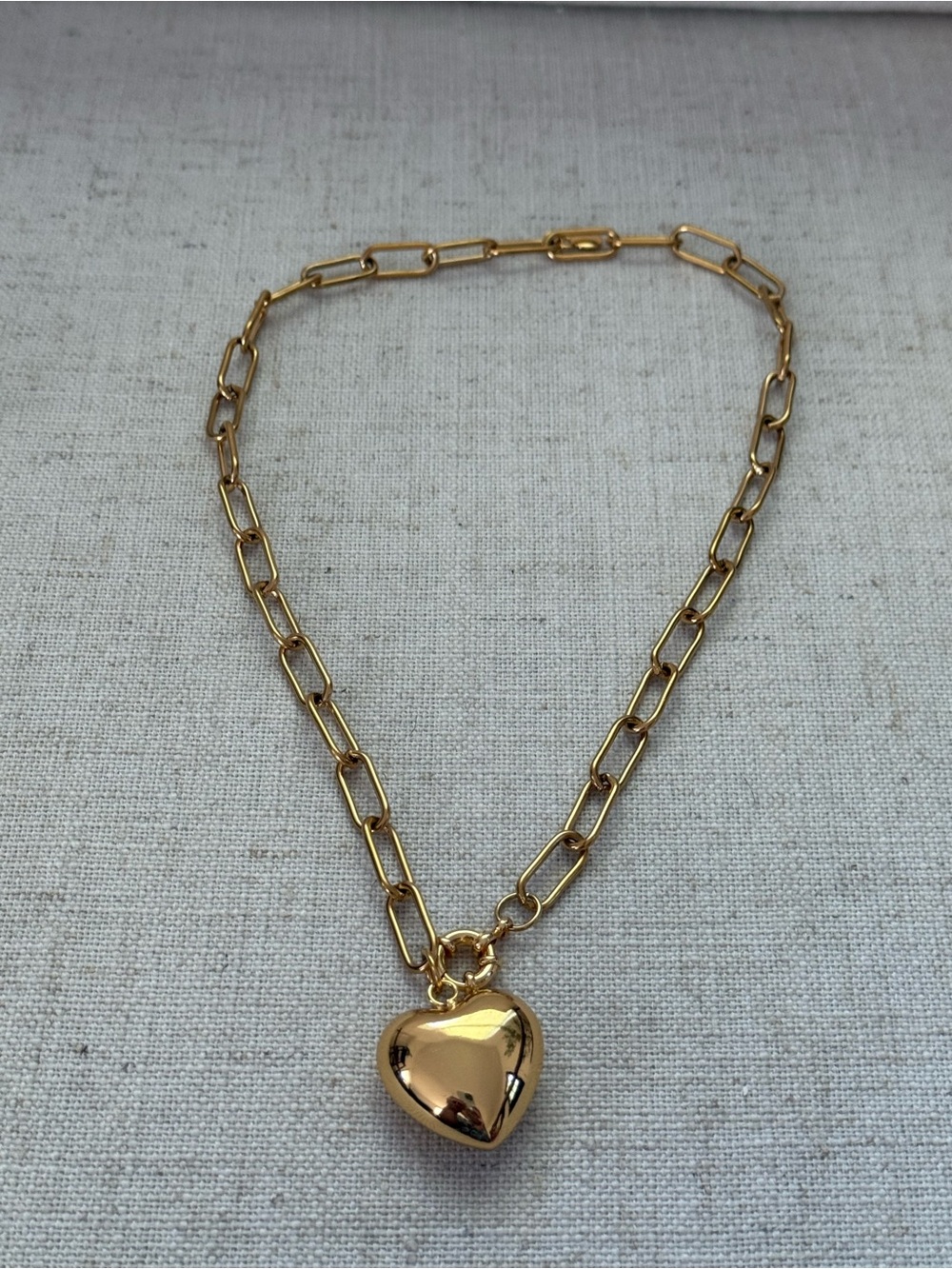New Mayamar Gold Heart Lariat Necklace with puff heart Pendant - Women Jewelry - Picture 2 of 4